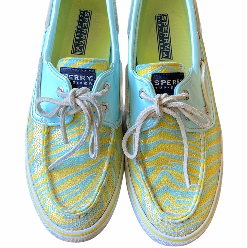 Zebra Print Sequin Top-Sider Sperry - image 1